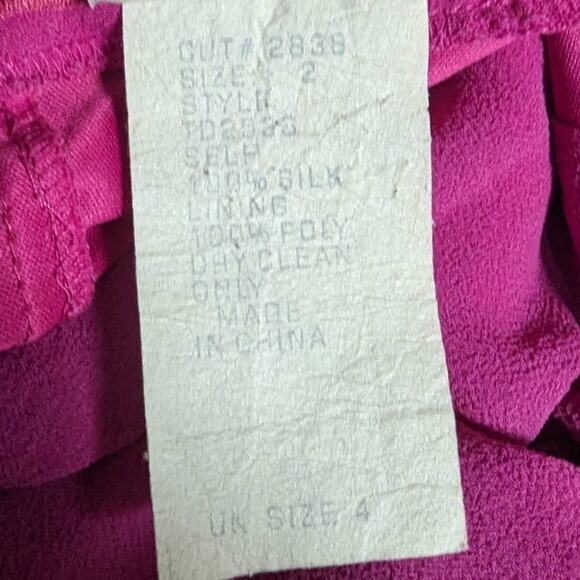 Tadashi Shoji Dress Size 2 Silk Barbiecore Knee Length Party Wedding Guest - Picture 13 of 16